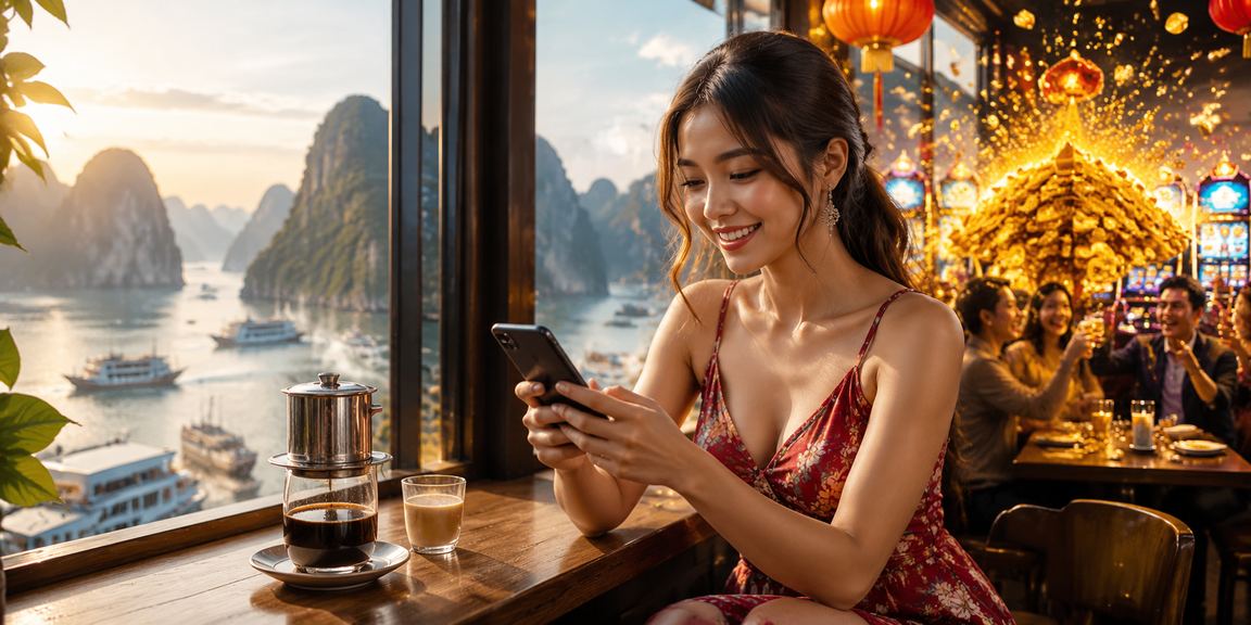 Người dùng Việt Nam trải nghiệm casino trực tuyến an toàn trên điện thoại tại vịnh Hạ Long