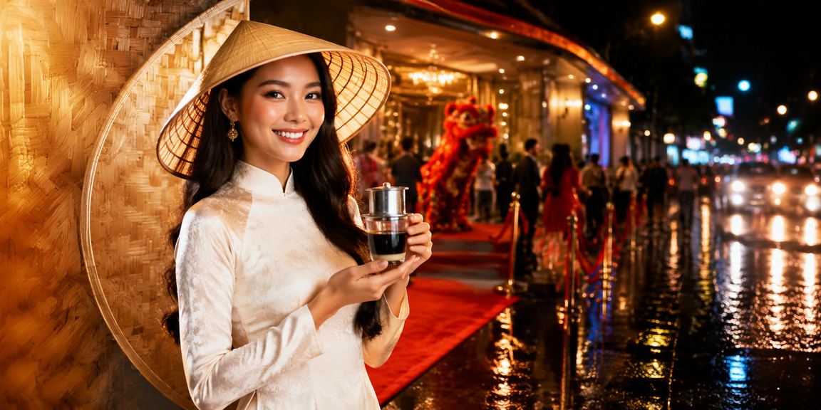 Người hâm mộ bóng đá tại TP. Hồ Chí Minh theo dõi trận đấu với chiếc nón lá truyền thống